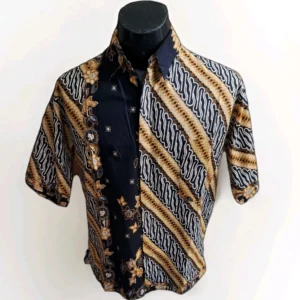 Hawaiian Aloha Polynesian Samoan Fij Short Sleeve Button Up ~ Mens Large