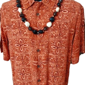 It's 5 O'clock Somewhere ~ Hawaiian Aloha Shirt ~ Pumpkin ~ Mens Large