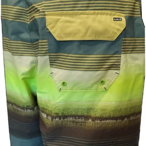 HURLEY Boardshorts Surf Skate ~ Khaki Yellow Neon ~ Size Mens 36