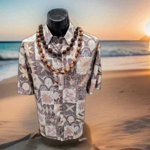 Cooke Street Vintage Aloha Hawaiian Short Sleeve ~Made In HI~ Khaki ~Mens Sz XXL