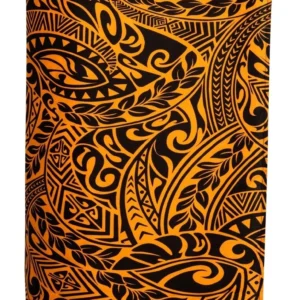 Pareo Hawaiian Swimwear Cover Up Beach Sarong Lava Wrap Dress ~ Orange Black